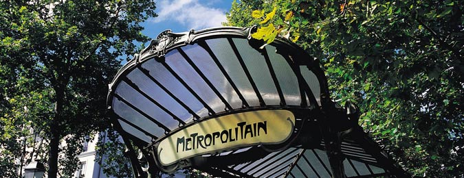 Métro Parisien, Paris, Bouche de métro belle époque 1900
