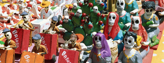 figurines de la fête des morts au Mexique