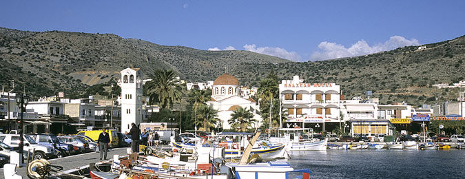 Elounda et son port de pêche en Crète, Mer méditerranée