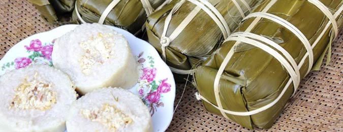 gateaux de riz pour la fête de Têt au Vietnam