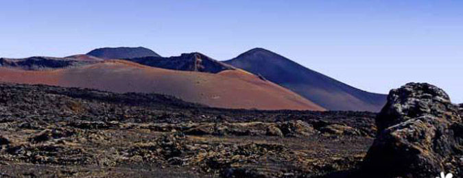 Volcans sur l'île de Lanzarote aux Canaries