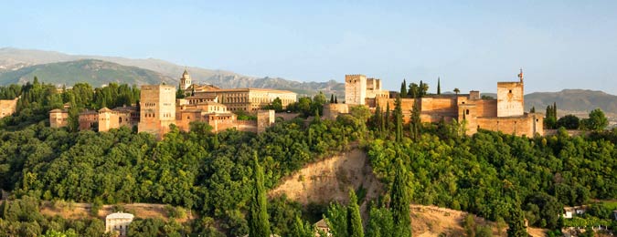 Vue sur l'Alhambra à Grenade en Espagne