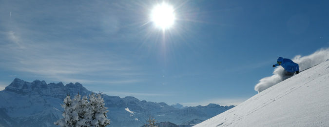 Ski sur les pistes d'Avoriaz en Haute-Savoie