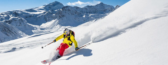 Ski de piste à Tignes dans les Alpes françaises