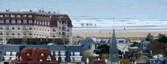 Plage de Deauville en Normandie
