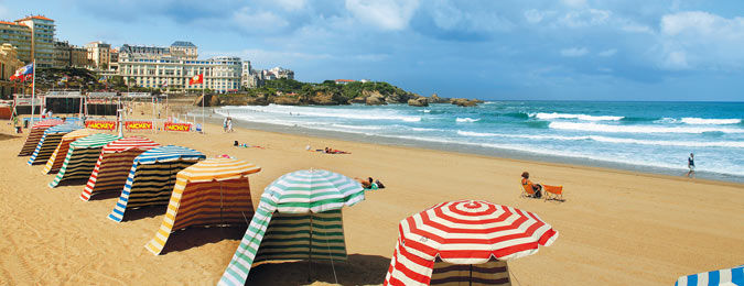 Plage de Biarritz dans le Pays Basque