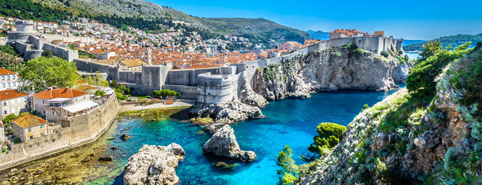 Vue sur la ville de Dubrovnik en Croatie