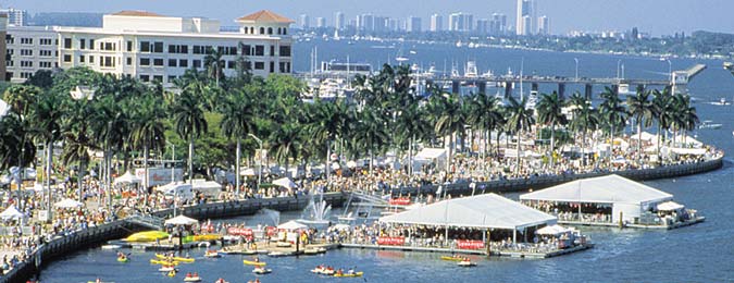 Vue de West Palm Beach à Miami aux Etats-Unis