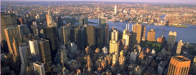 Vue de New-York depuis l'Empire State Building aux Etats-Unis
