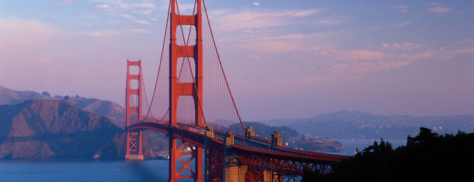 Le Golden Gate Bridge à San Francisco en Californie sur la côte Ouest des Etats-Unis