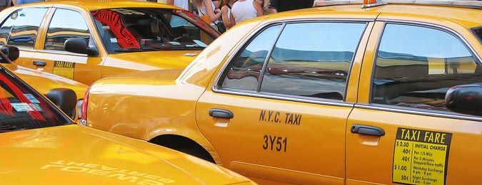 Les taxis new-yorkais sur la côte Est des Etats-Unis