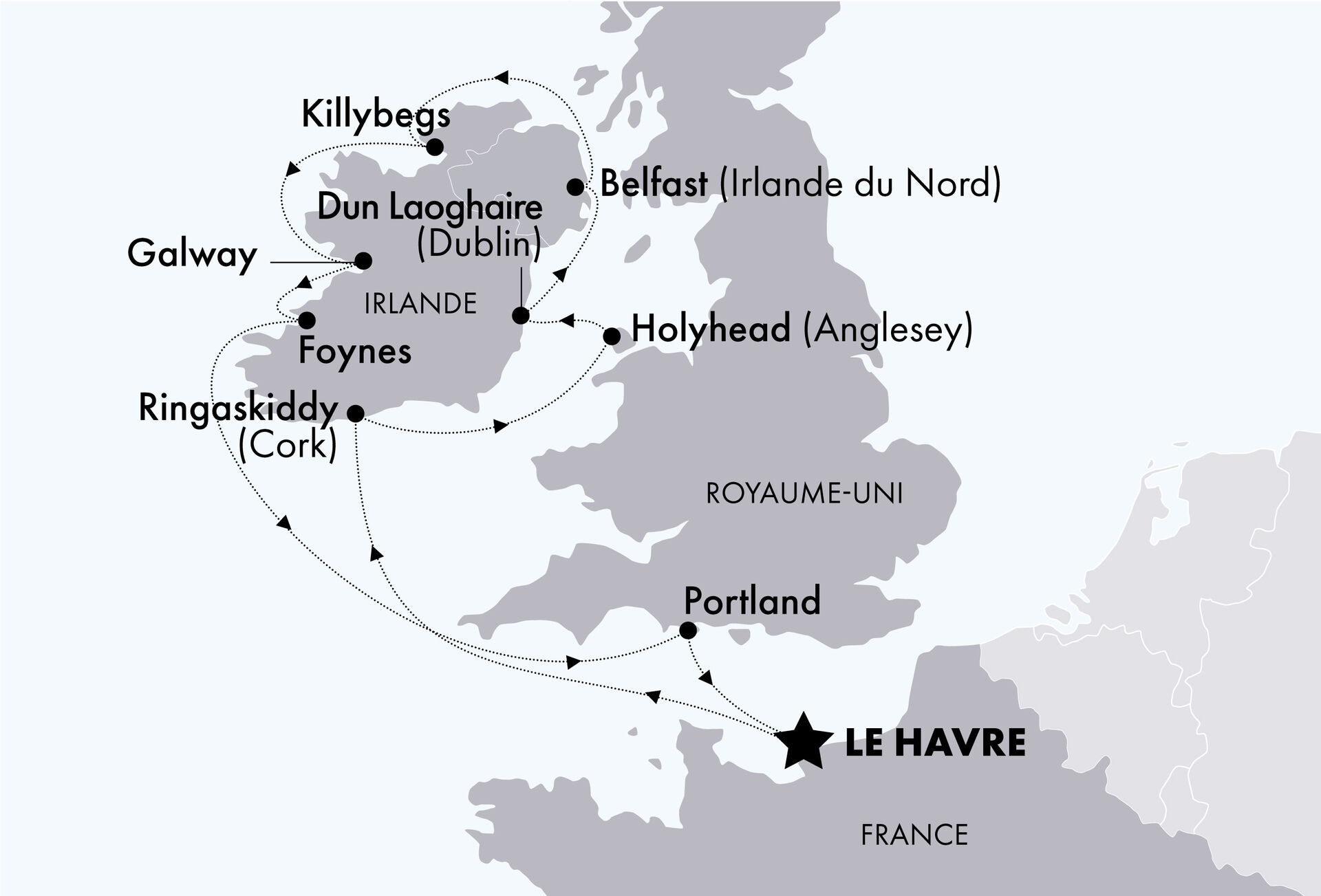 Irlande - Royaume Uni - Irlande du Nord - Belfast - Croisière Rythmes et Légendes Celtes - du 22 mai au 2 juin 2024