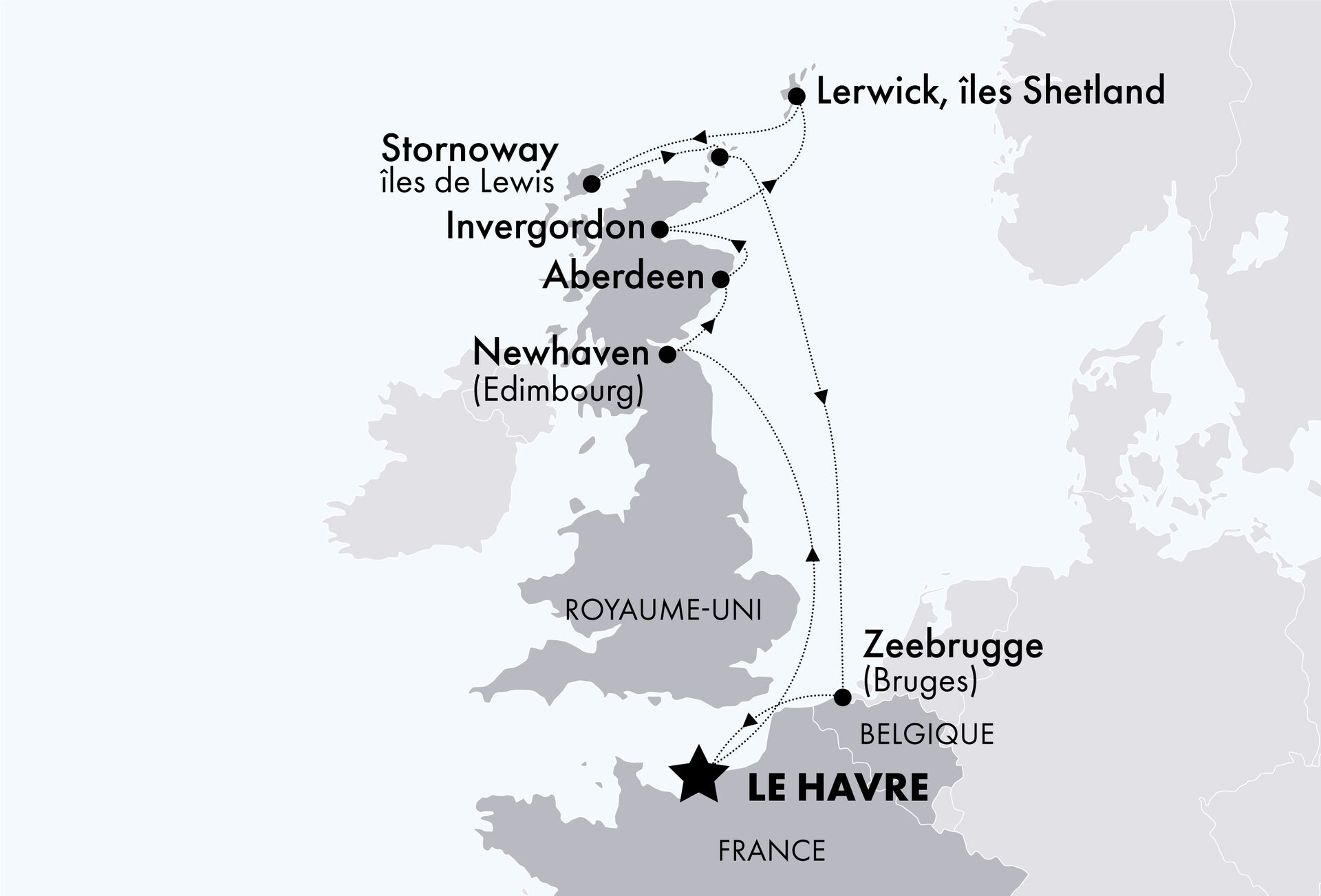 Belgique - Ecosse - Grande-Bretagne - Royaume Uni - Croisière Highlands Ecossais, îles du Nord & Edimbourg  - du 2 au 12 juin 2024
